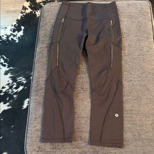lululemon athletica Charcoal Leggings with Zippered Pockets